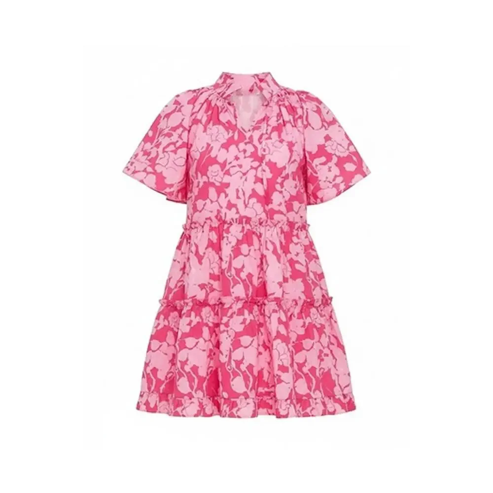 HYACINTH HOUSE Pink Textured Floral Thea Mini Dress Size XL NWT - Picture 8 of 8